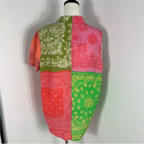 Farm Rio x Anthropologie printed surf shirt